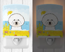 Load image into Gallery viewer, Bichon Frise Summer Beach Ceramic Night Light BB2085CNL