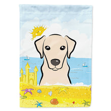 Load image into Gallery viewer, Yellow Labrador Summer Beach Flag Canvas House Size BB2090CHF