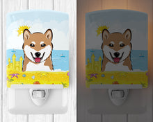 Load image into Gallery viewer, Shiba Inu Summer Beach Ceramic Night Light BB2093CNL