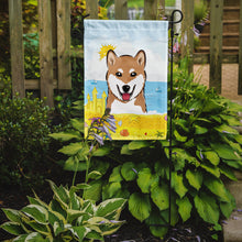 Load image into Gallery viewer, Shiba Inu Summer Beach Garden Flag – Decorative Outdoor Yard Flag BB2093GF