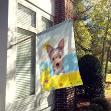 Load image into Gallery viewer, Yorkie Puppy Summer Beach Flag Canvas House Size BB2100CHF