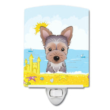 Load image into Gallery viewer, Yorkie Puppy Summer Beach Ceramic Night Light BB2100CNL