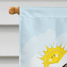 Load image into Gallery viewer, Chocolate Labrador Summer Beach Flag Canvas House Size BB2102CHF