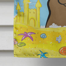 Load image into Gallery viewer, Chocolate Labrador Summer Beach Flag Canvas House Size BB2102CHF