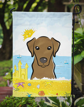 Load image into Gallery viewer, Chocolate Labrador Summer Beach Garden Flag – Decorative Outdoor Yard Flag BB2102GF