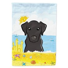 Load image into Gallery viewer, Black Labrador Summer Beach Flag Canvas House Size BB2103CHF