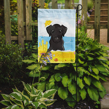Load image into Gallery viewer, Black Labrador Summer Beach Garden Flag – Decorative Outdoor Yard Flag BB2103GF