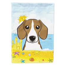 Load image into Gallery viewer, Beagle Summer Beach Flag Canvas House Size BB2107CHF