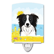 Load image into Gallery viewer, Border Collie Summer Beach Ceramic Night Light BB2109CNL