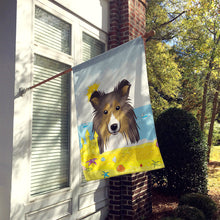 Load image into Gallery viewer, Sheltie Summer Beach Flag Canvas House Size BB2110CHF