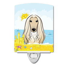 Load image into Gallery viewer, Afghan Hound Summer Beach Ceramic Night Light BB2112CNL