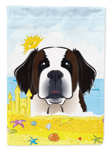 Load image into Gallery viewer, Saint Bernard Summer Beach Flag Canvas House Size BB2114CHF