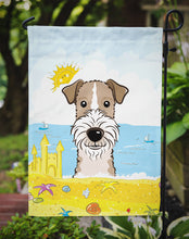 Load image into Gallery viewer, Wire Haired Fox Terrier Summer Beach Garden Flag – Decorative Outdoor Yard Flag BB2115GF