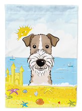 Load image into Gallery viewer, Wire Haired Fox Terrier Summer Beach Garden Flag – Decorative Outdoor Yard Flag BB2115GF