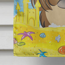 Load image into Gallery viewer, Chocolate Brown Shih Tzu Summer Beach Flag Canvas House Size BB2117CHF