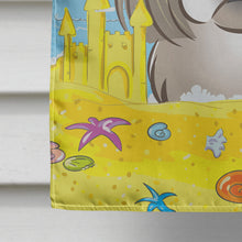 Load image into Gallery viewer, Gray Silver Shih Tzu Summer Beach Flag Canvas House Size BB2118CHF