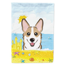 Load image into Gallery viewer, Sable Corgi Summer Beach Flag Canvas House Size BB2121CHF