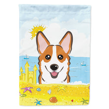 Load image into Gallery viewer, Red Corgi Summer Beach Flag Canvas House Size BB2122CHF
