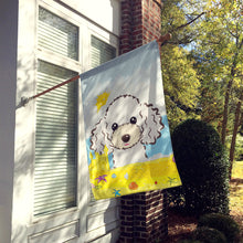 Load image into Gallery viewer, White Poodle Summer Beach Flag Canvas House Size BB2125CHF