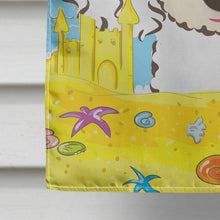 Load image into Gallery viewer, White Poodle Summer Beach Flag Canvas House Size BB2125CHF