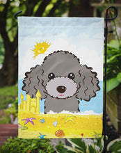 Load image into Gallery viewer, Silver Gray Poodle Summer Beach Garden Flag – Decorative Outdoor Yard Flag BB2127GF