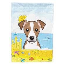 Load image into Gallery viewer, Jack Russell Terrier Summer Beach Flag Canvas House Size BB2128CHF