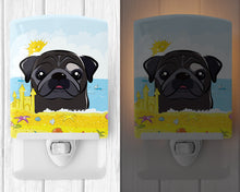 Load image into Gallery viewer, Black Pug Summer Beach Ceramic Night Light BB2131CNL
