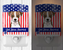 Load image into Gallery viewer, American Flag and Jack Russell Terrier Ceramic Night Light BB2132CNL