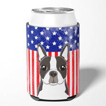 Load image into Gallery viewer, American Flag and Boston Terrier Can or Bottle Hugger BB2133CC