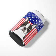 Load image into Gallery viewer, American Flag and Boston Terrier Can or Bottle Hugger BB2133CC