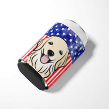 Load image into Gallery viewer, American Flag and Golden Retriever Can or Bottle Hugger BB2135CC
