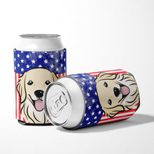 Load image into Gallery viewer, American Flag and Golden Retriever Can or Bottle Hugger BB2135CC