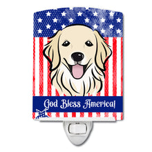 Load image into Gallery viewer, American Flag and Golden Retriever Ceramic Night Light BB2135CNL