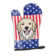 Load image into Gallery viewer, American Flag and Golden Retriever Oven Mitt BB2135OVMT
