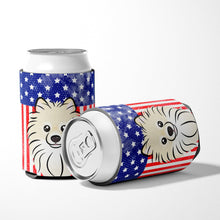 Load image into Gallery viewer, American Flag and Pomeranian Can or Bottle Hugger BB2137CC