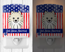 Load image into Gallery viewer, American Flag and Pomeranian Ceramic Night Light BB2137CNL