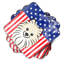Load image into Gallery viewer, American Flag and Pomeranian Foam Coaster