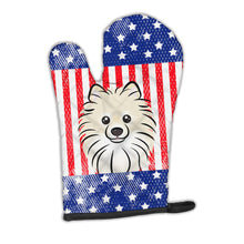 Load image into Gallery viewer, American Flag and Pomeranian Oven Mitt BB2137OVMT