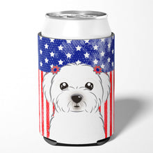 Load image into Gallery viewer, American Flag and Maltese Can or Bottle Hugger BB2138CC