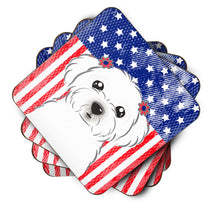 Load image into Gallery viewer, American Flag and Maltese Foam Coaster