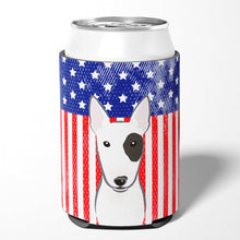 Load image into Gallery viewer, American Flag and Bull Terrier Can or Bottle Hugger BB2139CC
