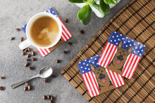 Load image into Gallery viewer, American Flag and German Shepherd Foam Coaster