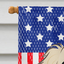 Load image into Gallery viewer, Longhair Creme Dachshund Flag Canvas House Size BB2142CHF