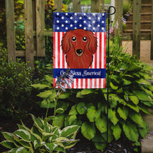 Load image into Gallery viewer, Longhair Red Dachshund Garden Flag – Decorative Outdoor Yard Flag BB2144GF
