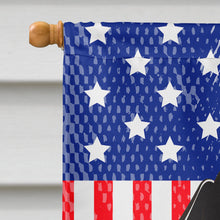 Load image into Gallery viewer, Smooth Black and Tan Dachshund Flag Canvas House Size BB2145CHF