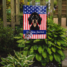Load image into Gallery viewer, Smooth Black and Tan Dachshund Garden Flag – Decorative Outdoor Yard Flag BB2145GF