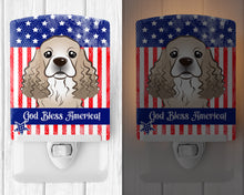 Load image into Gallery viewer, American Flag and Cocker Spaniel Ceramic Night Light BB2146CNL