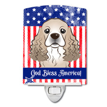 Load image into Gallery viewer, American Flag and Cocker Spaniel Ceramic Night Light BB2146CNL