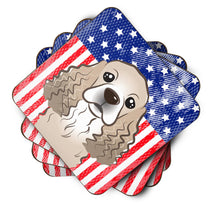 Load image into Gallery viewer, American Flag and Cocker Spaniel Foam Coaster
