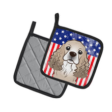 Load image into Gallery viewer, American Flag and Cocker Spaniel Pot Holders - Set of 2 - Heat-Resistant Kitchen Essentials BB2146PTHD